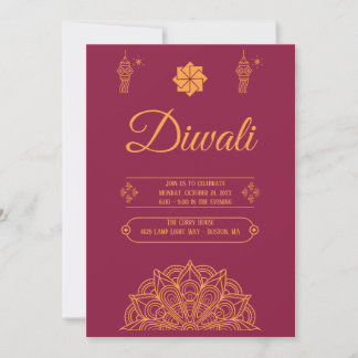 Invitation Joyeux Diwali Party