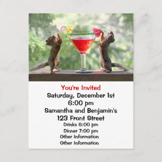 Invitation Joyeux écureuils de l'heure