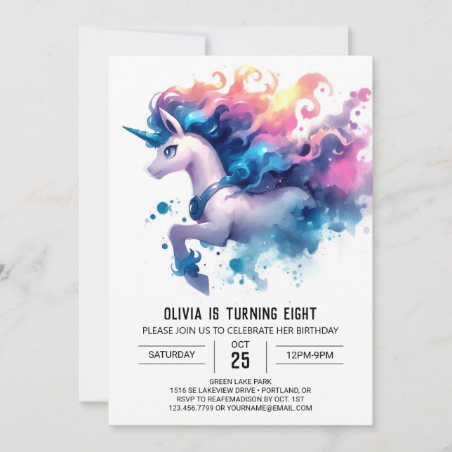 Invitation Joyeux Enfants Cheval Anniversaire (Devant)