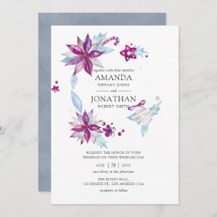 Invitation Joyeux et brillant Mariage de Noël