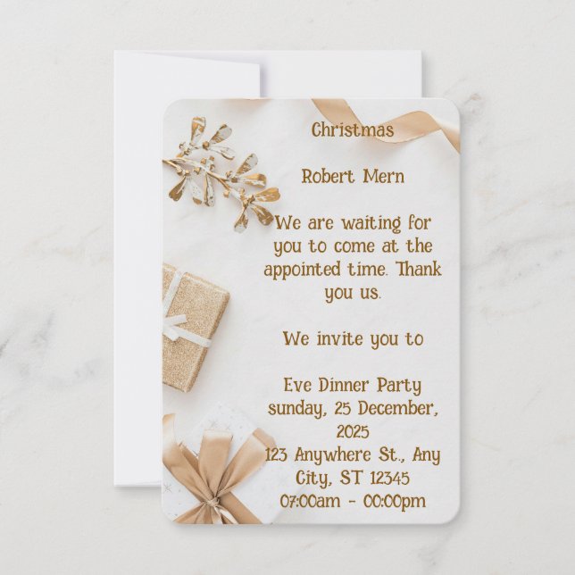 Invitation Joyeux et lumineux, Ensemble ce soir (Devant)