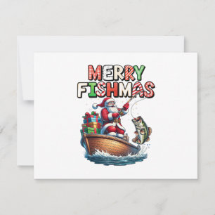 Invitation Joyeux Fishmas Santa Amateurs de Pêche Drôle de Pê