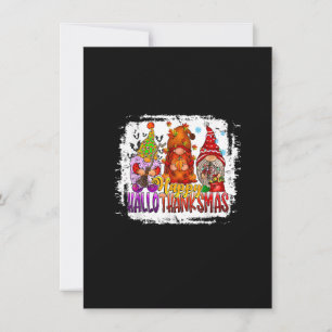 Invitation Joyeux HalloThankMas Gnome Halloween Noël que