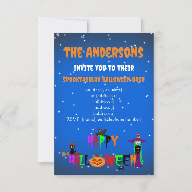 Invitation Joyeux Halloween (Devant)
