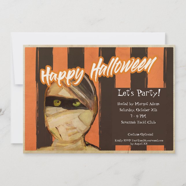 Invitation Joyeux Halloween - Faisons la fête ! (Devant)