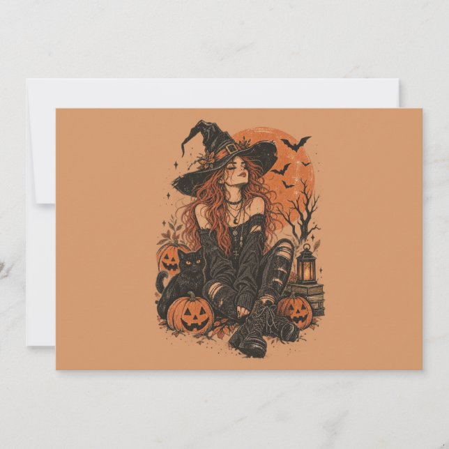 Invitation Joyeux Halloween les filles (Devant)