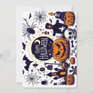 Invitation Joyeux Halloween Mélange Effrayant avec Citrouille