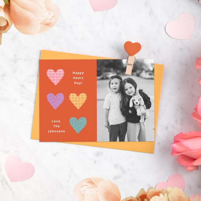 Invitation Joyeux Heart Day Pastel Hearts Famille Valentine (Créateur téléchargé)