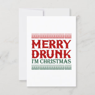 Invitation Joyeux ivre je suis Noël