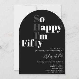 Invitation Joyeux, j'ai CINQUANTE ans Fête d'anniversaire 50