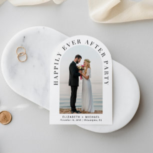 Invitation Joyeux Jour après le Mariage de l'Arche Photo Part