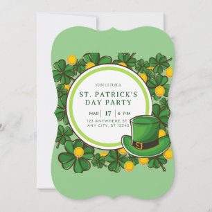 Invitation Joyeux Jour de la Saint Patrick Party Leprechaun &