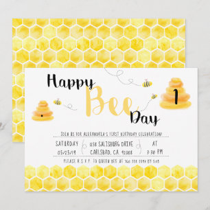 Invitation Joyeux Jour des abeilles Fête du thème des abeille