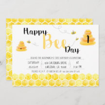 Joyeux Jour des abeilles Noir et Jaune Fête à thèm