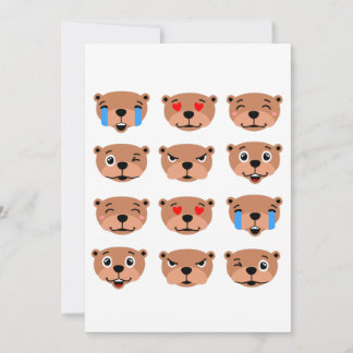 Invitation joyeux jour des marmottes mignonnes émoji kawaii
