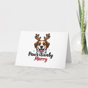 Invitation Joyeux Joyeux et amusant renne de chien de Noël