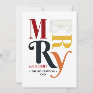 Invitation Joyeux Joyeux et Vintage brillant rétro