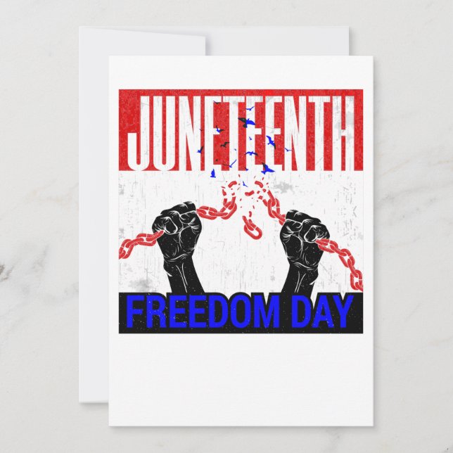 Invitation Joyeux Juneteenth liberté vacances afro-américains (Devant)