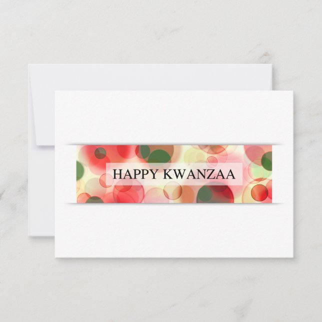 Invitation joyeux kwanzaa (bokeh) (Devant)