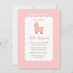 Invitation Joyeux Lama Bliss : Baby shower pour un petit Prin