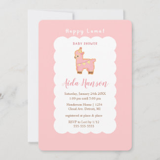 Invitation Joyeux Lama Bliss : Baby shower pour un petit Prin