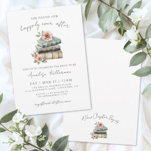 Invitation Joyeux Livre Floral Enterrement de Vie de Jeune Fi