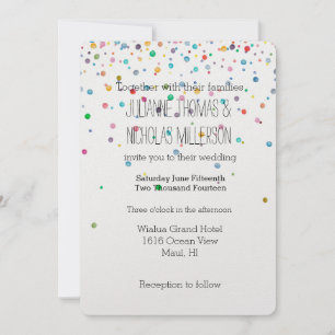 Invitation Joyeux Mariage de points Confetti