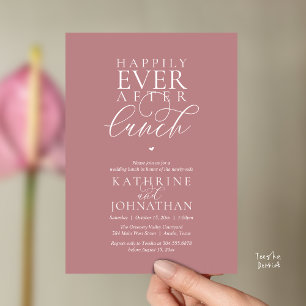 Invitation Joyeux Mariage Déjeuner Élégant Après Mariage en E