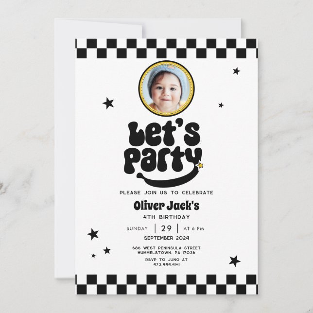 Invitation Joyeux Mec N'Importe Quel Âge Anniversaire Invitat (Devant)