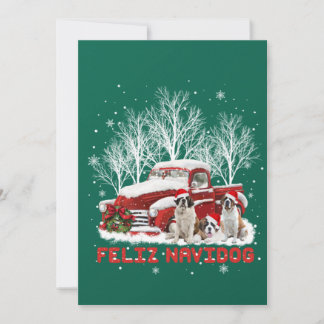 Invitation Joyeux Navidog Saint Bernard Noël Amateurs de Chie