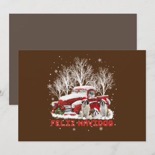 Invitation Joyeux Navidog Saint Bernard Noël Amoureux des Chi