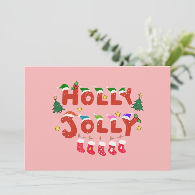 Invitation Joyeux Noël (Debout devant)