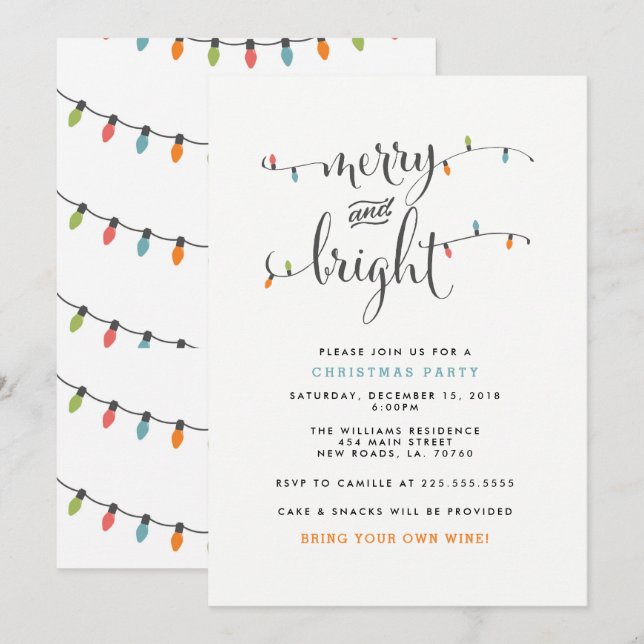 Invitation Joyeux Noël (Devant / Derrière)