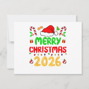 Invitation Joyeux Noël 2026 Costume de Noël assorti pour la f