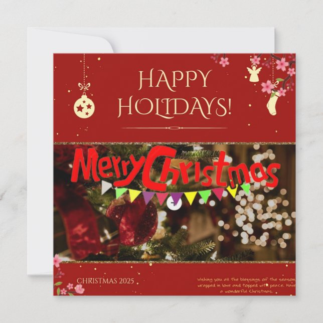 Invitation Joyeux Noël à tous (Devant)