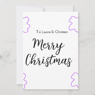 Invitation Joyeux Noël ajouter le nom texte personnalisé cade