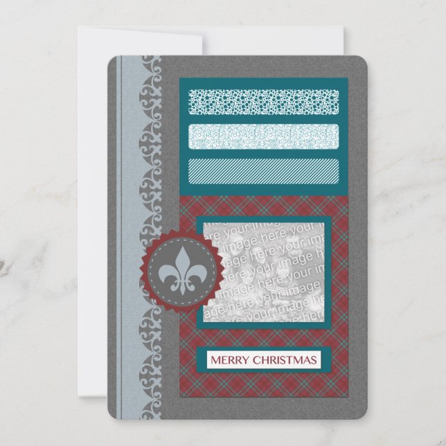 Invitation joyeux noël (argent (Devant)