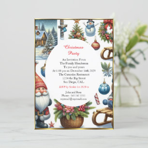 Invitation Joyeux Noël belle fête amis famille