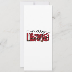 Invitation Joyeux Noël bibliothécaire amateur de livres bibli