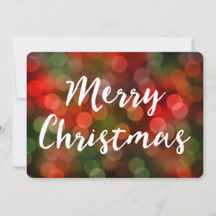 Invitation Joyeux Noël Bokeh Lumières