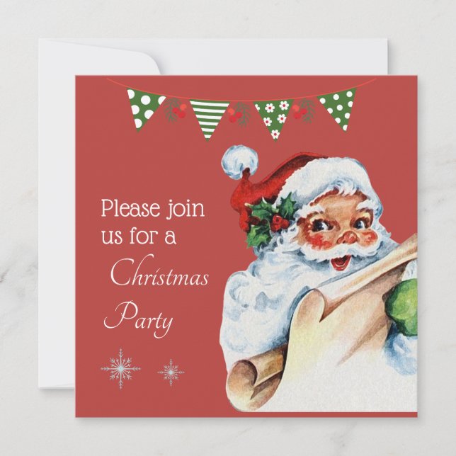 Invitation Joyeux Noël Conception de Cadeau de Fêtes de Fin d (Devant)