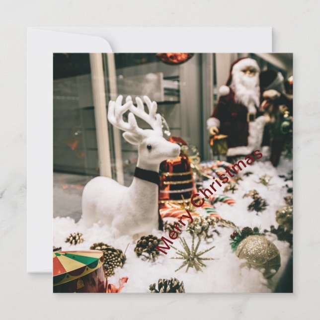 Invitation Joyeux Noël conception personnalisée (Devant)