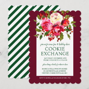 Invitation Joyeux Noël   Échange de cookies de vacances