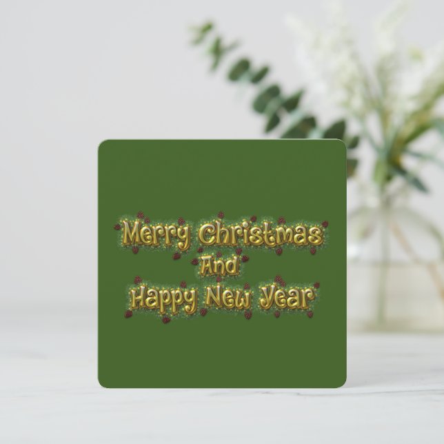 Invitation Joyeux Noël Et Bonne Année (Debout devant)