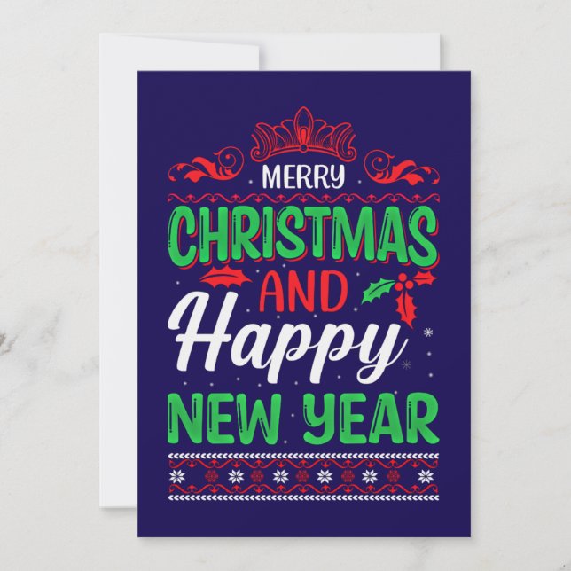 Invitation Joyeux Noël et Bonne Année-61064 (Devant)