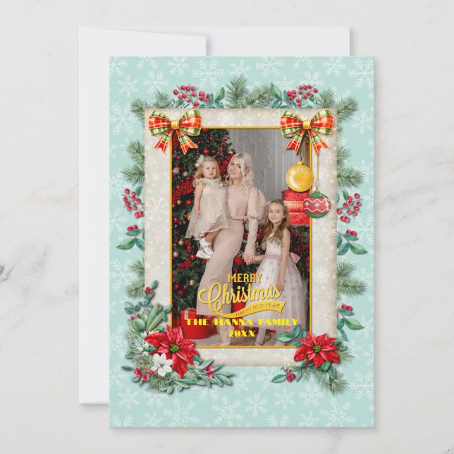 Invitation Joyeux Noël et Joyeux Nouvel An par amour (Devant)