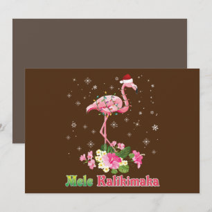 Invitation Joyeux Noël flamant Santa Noël joyeux
