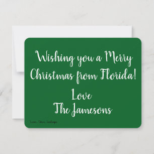 Invitation Joyeux Noël Floride Blanc brillant Police