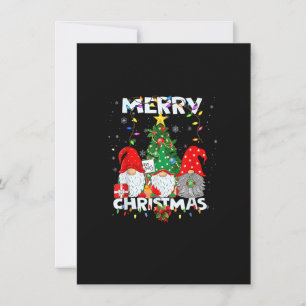 Invitation Joyeux Noël Gnome Chemise Amusante Famille Feux En