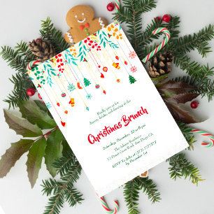 Invitation Joyeux Noël Hiver Bas Fête Fête